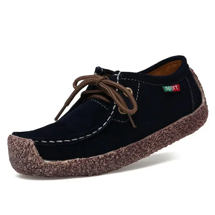 Suede Lace-Up Flat Shoes for Women – Comfortable & Versatile for All-Day Wear - Image 6